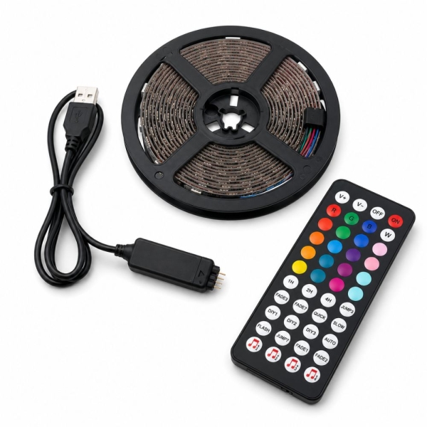 RiXME RZ-5V-2502 RGB LED Ταινία 5m USB με Music Sync & App Control