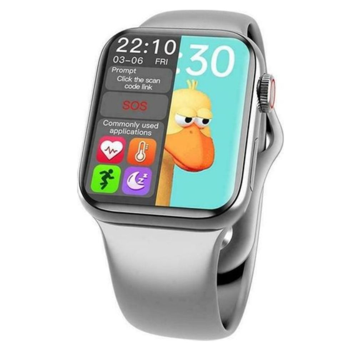 Smartwatch HW12 Split Screen Health Monitor Bluetooth Call Play Music 40mm Ασημί