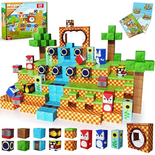 ToyUnited Μαγνητικά Τουβλάκια 100 Τεμαχίων STEM Montessori Παιχνίδι Κατασκευών B40