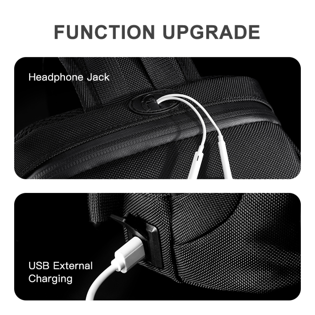 Τσάντα Στήθους Με USB Ozuko 9321 Μαύρη - Image 3