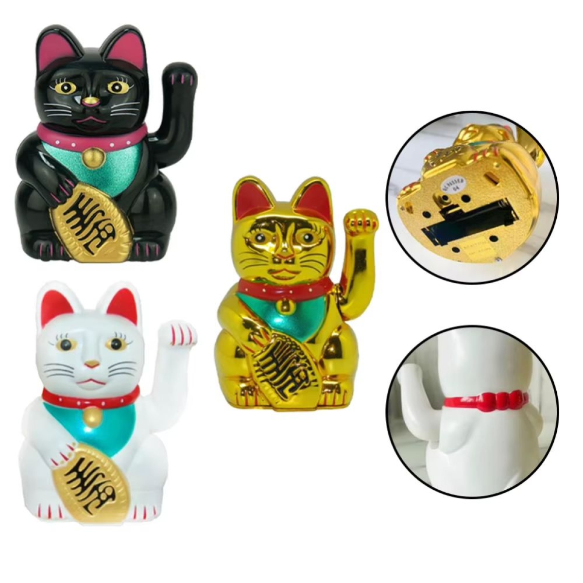 Τυχερή Γάτα Maneki Neko με Κινούμενο Χέρι