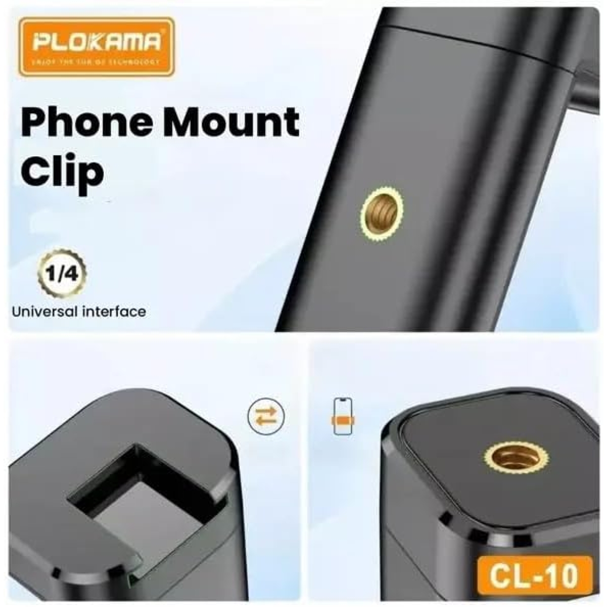 Βάση Κινητού Universal Για Τρίποδο Και Light Stand Plokama CL-10 - Image 3