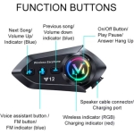 Y12 Bluetooth Ενδοεπικοινωνία Κράνους Μηχανής IPX6
