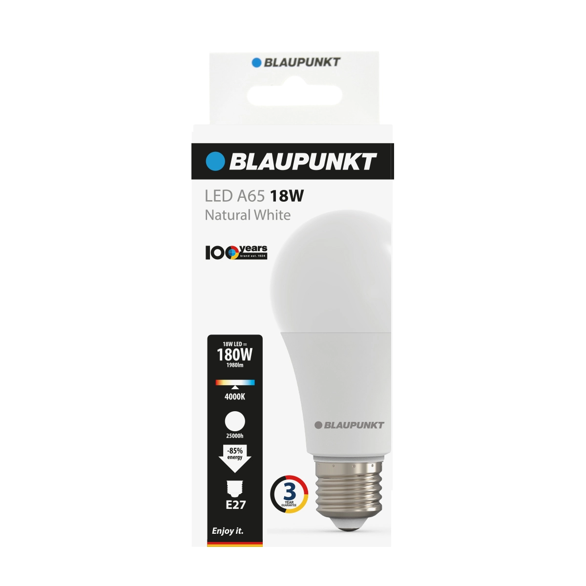 BLAUPUNKT - E27-18W-NW - Λευκό - Image 2