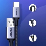 Ugreen Καλώδιο Φόρτισης USB-A σε Type C QC 3.0 3A 1m Μαύρο US288 60126 - Image 4