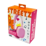 STREETZ Παιδικά Ακουστικά Κεφαλής Bluetooth, Μικρόφωνο, Ροζ BT10-PNK - Image 4
