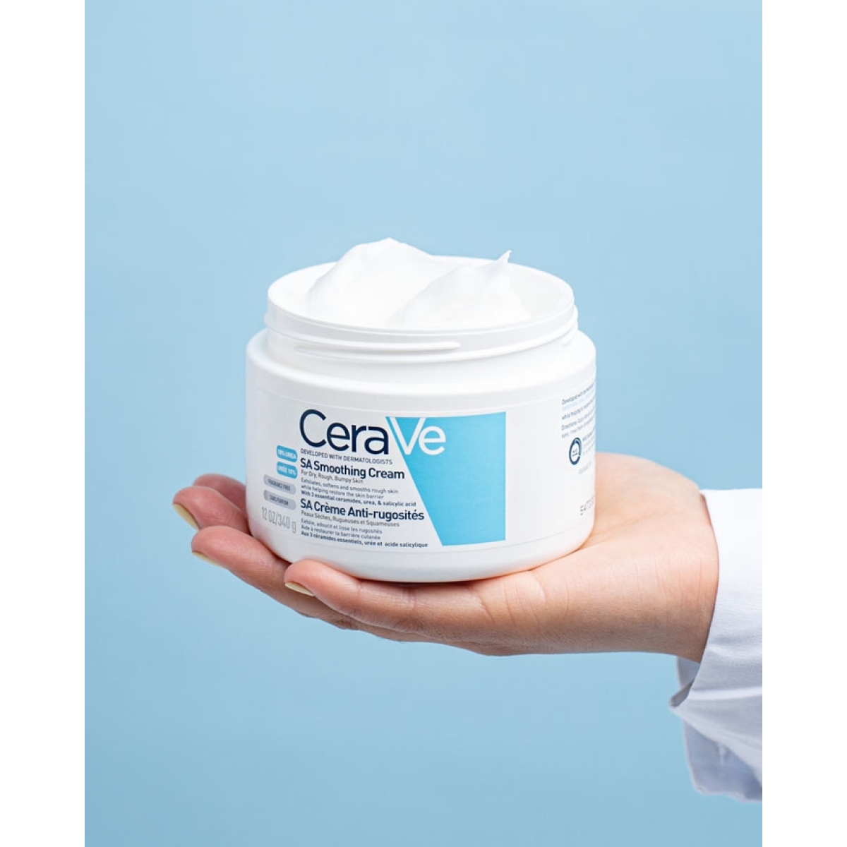 CeraVe SA Smoothing Cream Κρέμα Σώματος Ανάπλασης με Ουρία για Ξηρές/Πολύ Ξηρές Επιδερμίδες 340gr - Image 2