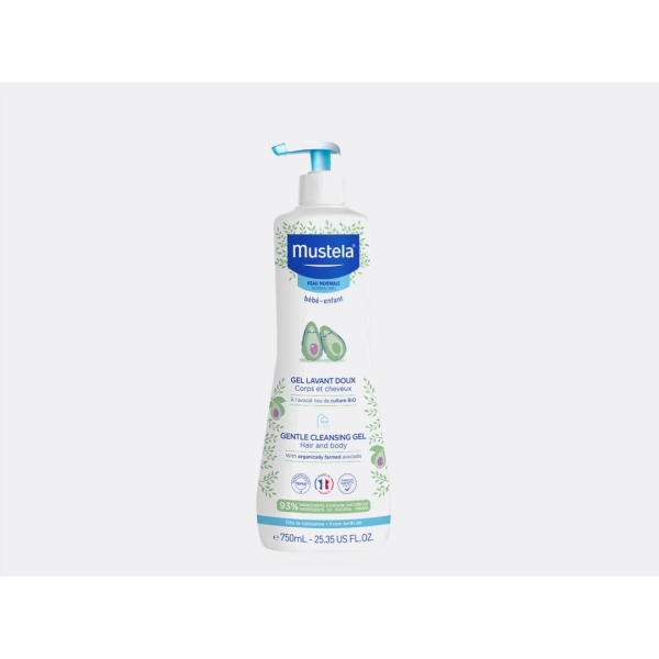 Mustela Απαλό Αφροντούς για Σώμα - Μαλλιά με Βιολογικό Αβοκάντο Gentle Cleansing Gel 750ml
