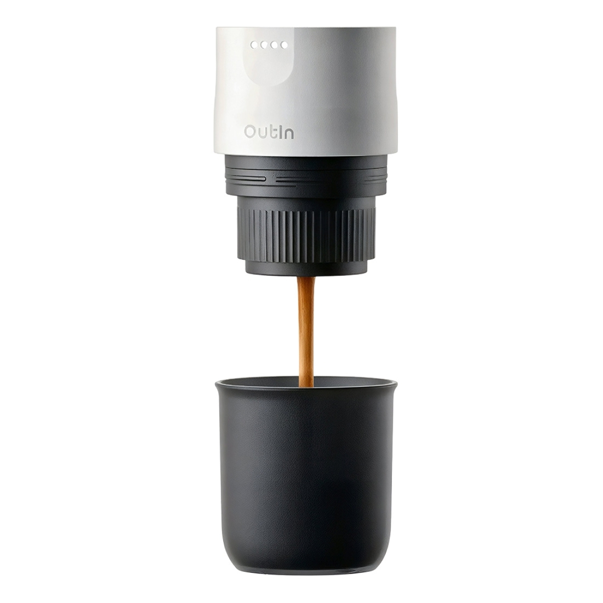 OUTIN NANO Επαναφορτιζόμενη Φορητή Μηχανή Espresso 20bar 12V/24V 80ml Pearl White OTEM-01-PW - Image 2