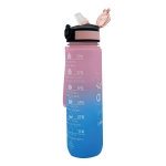 FITPADDY Αθλητικό Παγούρι Πλαστικό CYAN-PINK MOTIVATIONAL BOTTLE 1L NQ9678 - Image 2