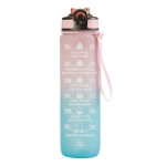 FITPADDY Αθλητικό Παγούρι Πλαστικό CYAN-PINK MOTIVATIONAL BOTTLE 1L NQ9678