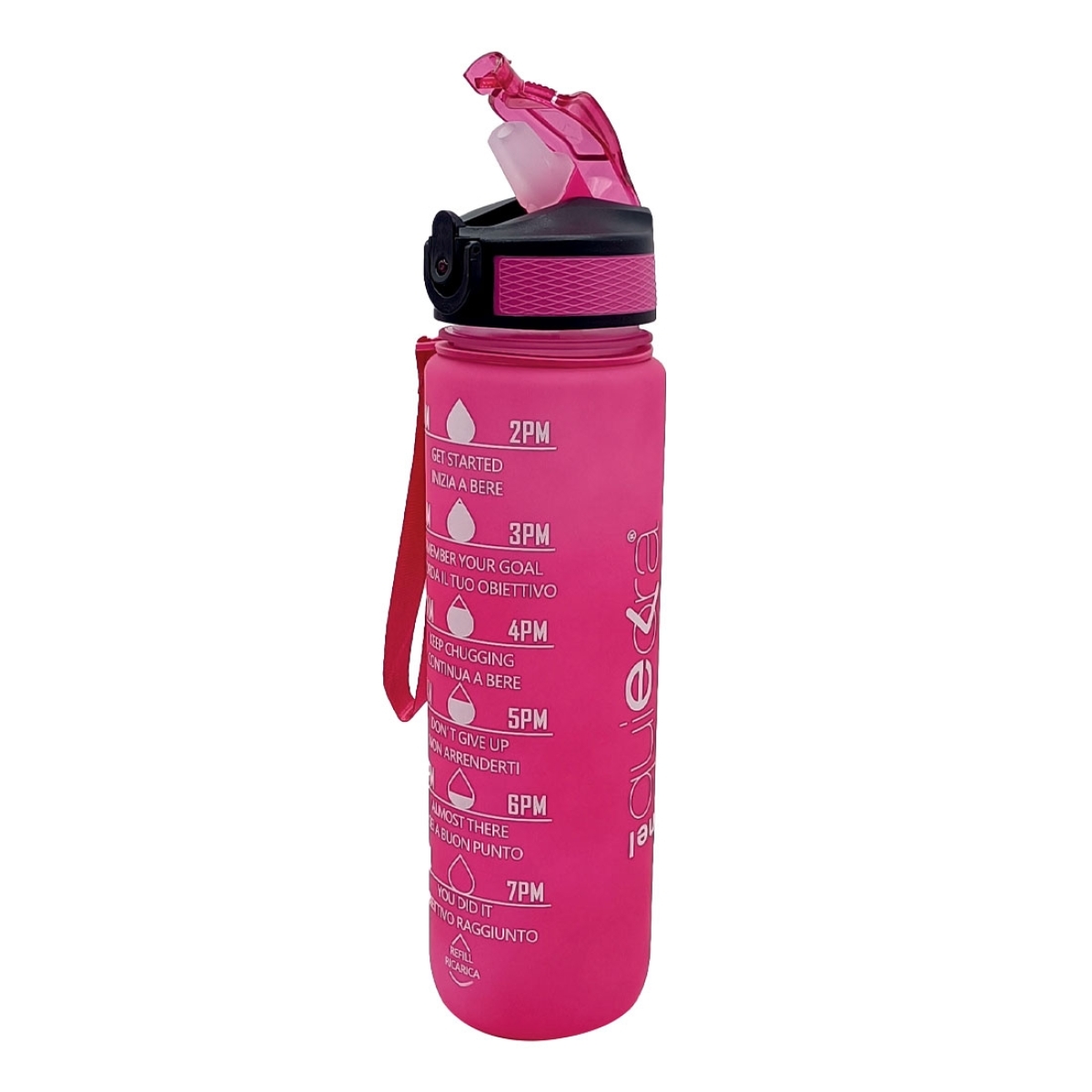 FITPADDY Αθλητικό Παγούρι Πλαστικό FUCHSIA MOTIVATIONAL WATER BOTTLE 1L NQ9687 - Image 2