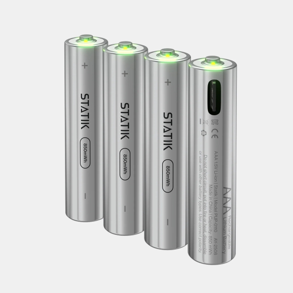 STATIK Επαναφορτιζόμενες Μπαταρίες AAA 4-PACK PUP-0110-4QTY