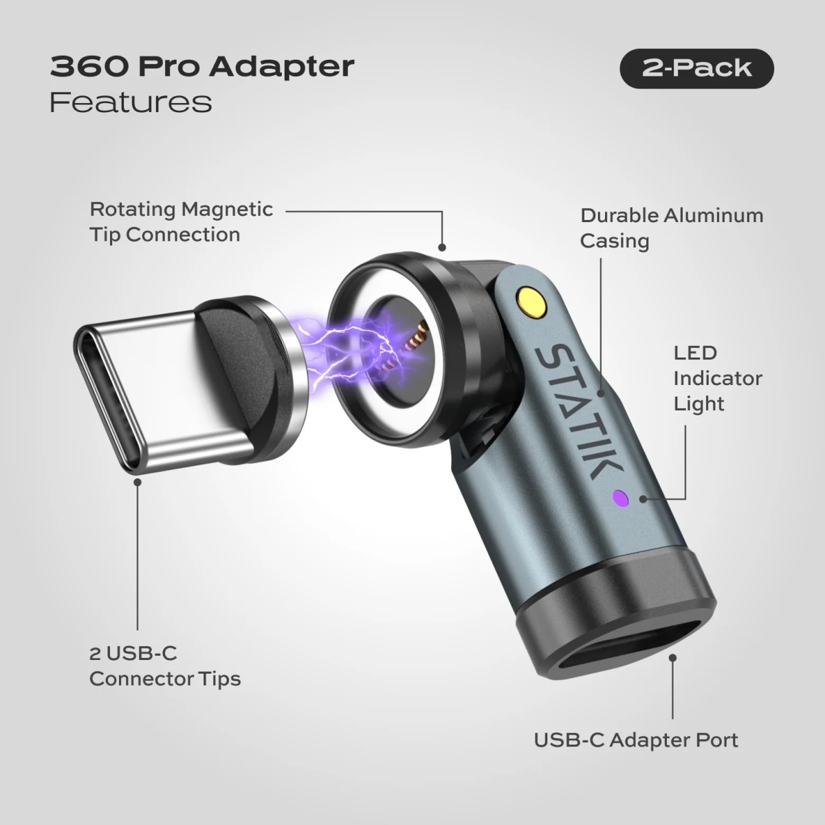 STATIK 360 Pro Adapters +USB-C TIPS 2-PACK PUP-0145-2QTY - Image 3