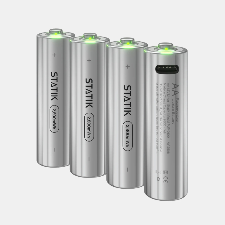 STATIK Επαναφορτιζόμενες Μπαταρίες AA 4-PACK PUP-0100-4QTY