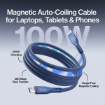 STATIK MAGSTACK PRO Καλώδιο Φόρτισης USB-C σε USB-C 1m (3,3ft) Navy PUP-0550-3FT-NVY - Image 3