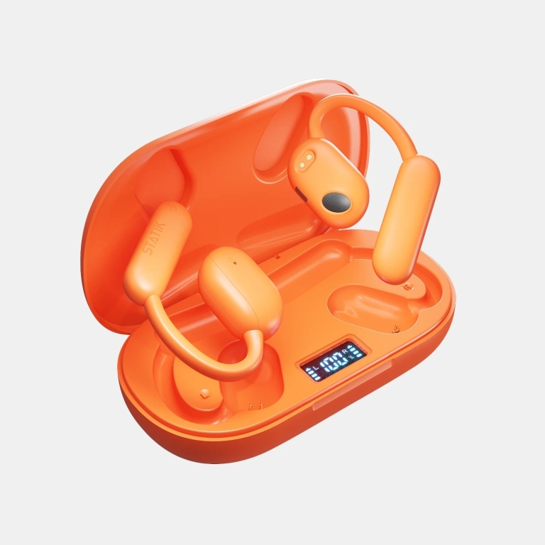 STATIK Aktive Ακουστικά True Wireless Open Bluetooth Earbuds Blaze Orange PUP-0705-ORG