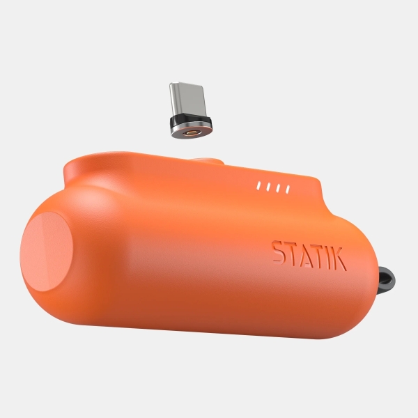 STATIK SNAP-N-CHARGE UNIVERSAL POWERBANK 10W 3200mAh Travel Size Orange PUP-0373-ORG-V3