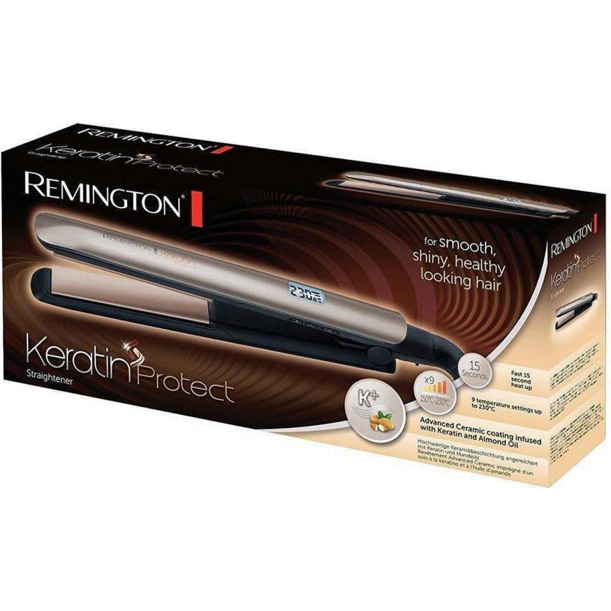 Remington Keratin Protect S8540 Πρέσα Μαλλιών με Κεραμικές Πλάκες - Image 2