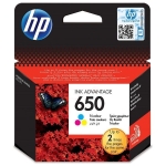 HP 650 Γνήσιο Μελάνι Εκτυπωτή InkJet Πολλαπλό (Color) (CZ102AE)