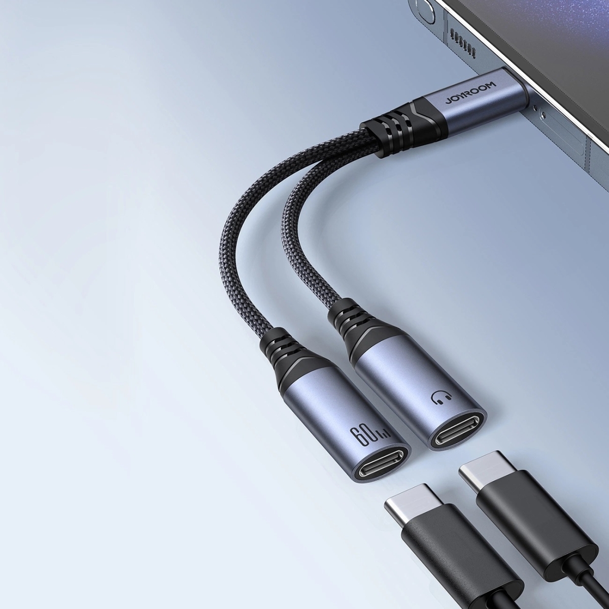 Joyroom Μετατροπέας USB-C male σε USB-C 2x female (SY-C03) - Image 4