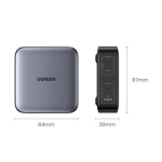 Ugreen Βάση Φόρτισης GaN με Θύρα USB-A και 3 Θύρες USB-C 100W Power Delivery / Quick Charge 4.0 σε Μαύρο χρώμα (Nexode CD328) - Image 4