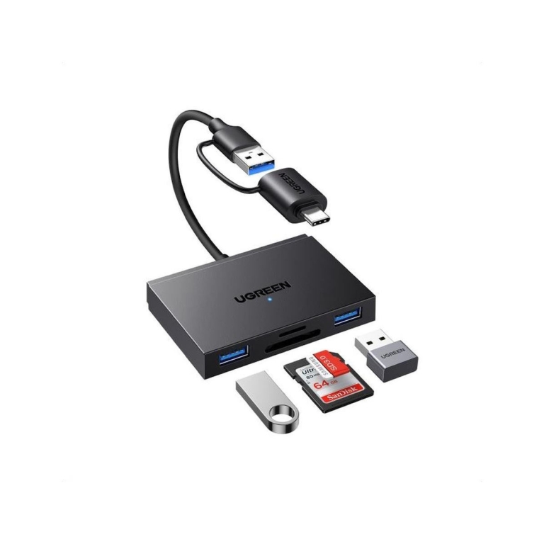 Ugreen Card Reader Type-C για SD/microSD Γκρι