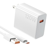 Xiaomi Φορτιστής 1xUSB-A 120W Power Delivery και Καλώδιο USB-C Λευκός (HyperCharge Combo) - Image 2