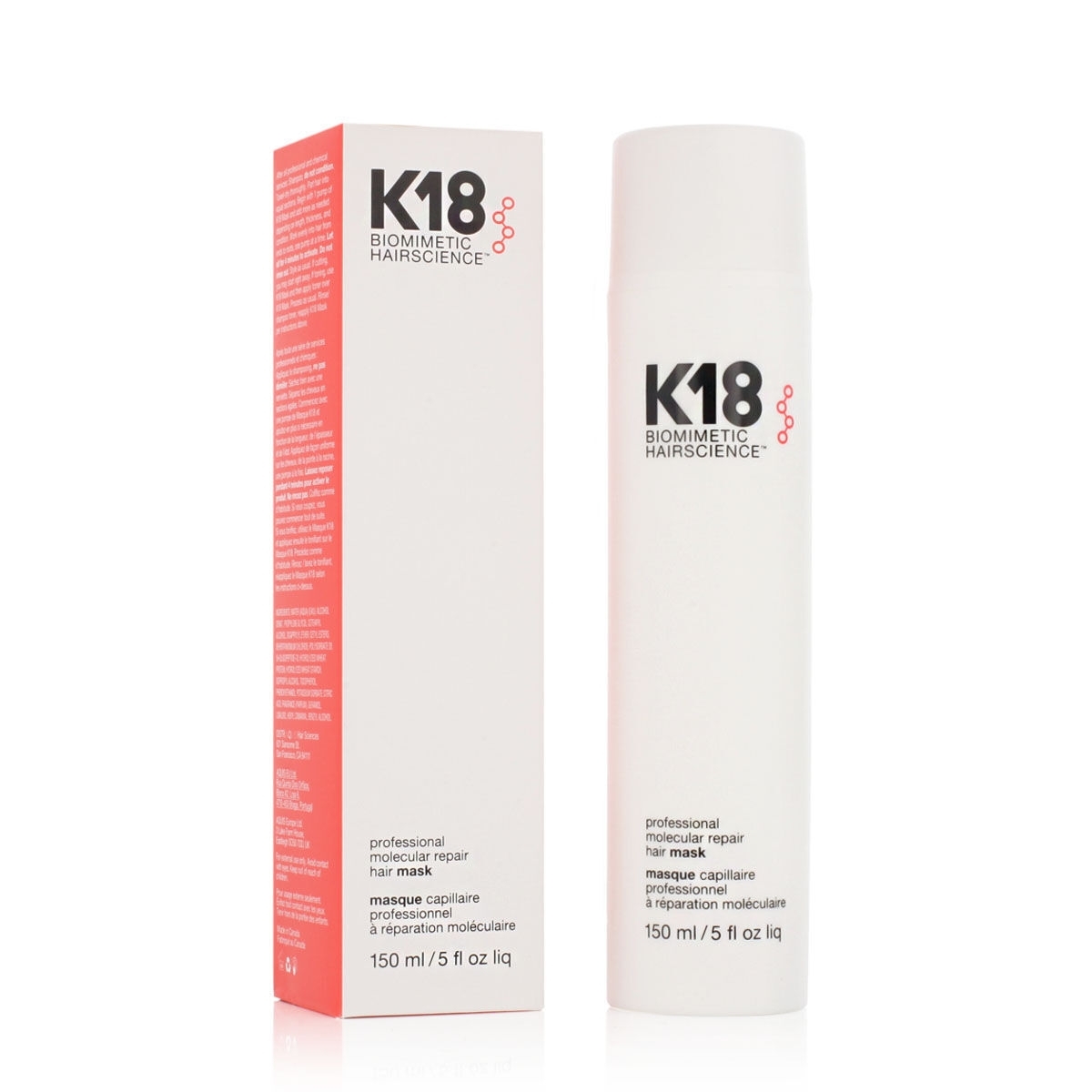 K18 Leave-in Molecular Repair Μάσκα Μαλλιών για Ενυδάτωση με Κερατίνη 150ml - Image 2