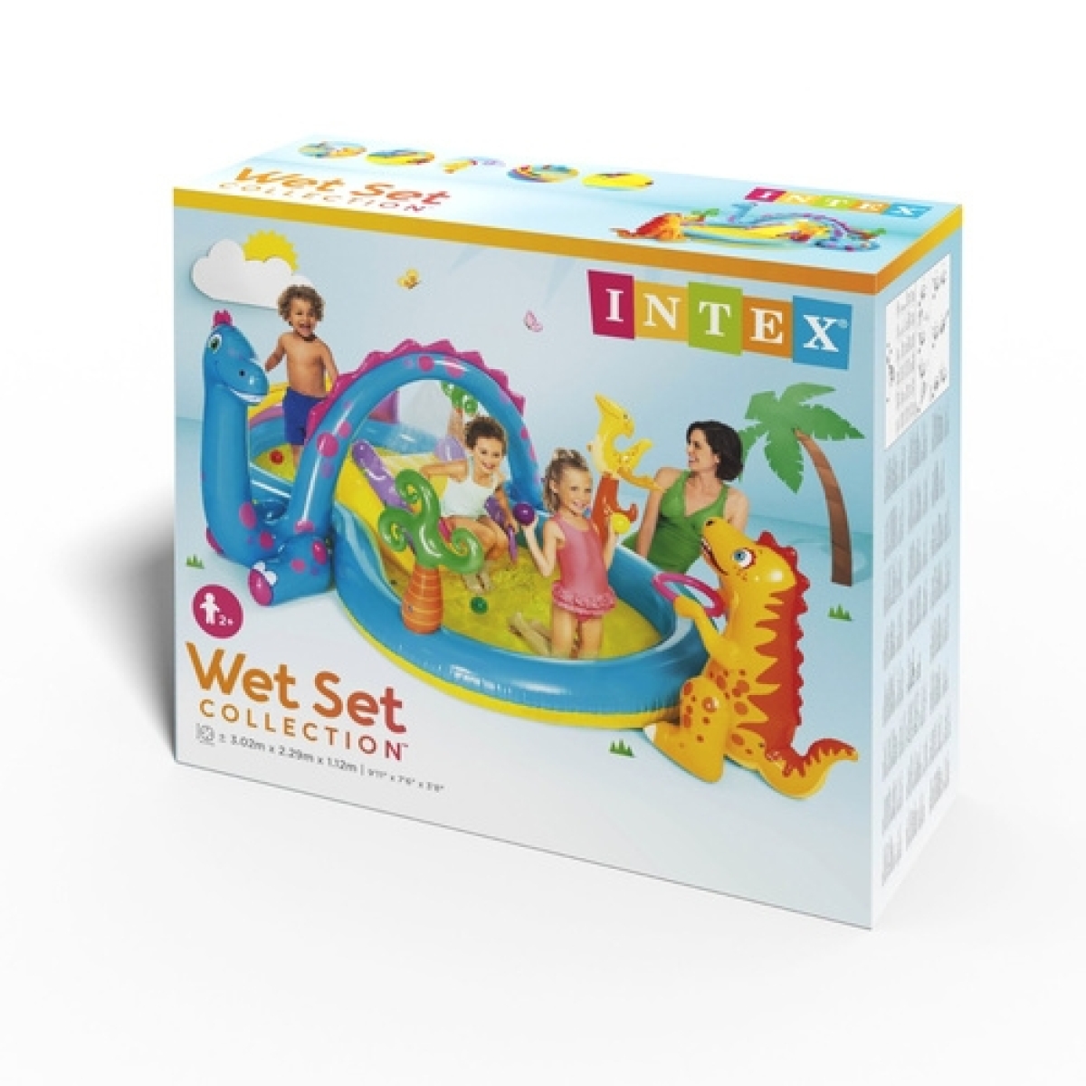 Intex Dinoland Play Center Παιδική Πισίνα 280lt Φουσκωτή 302x229x112εκ. Η Χώρα των Δεινοσαύρων 00027001 - Image 3