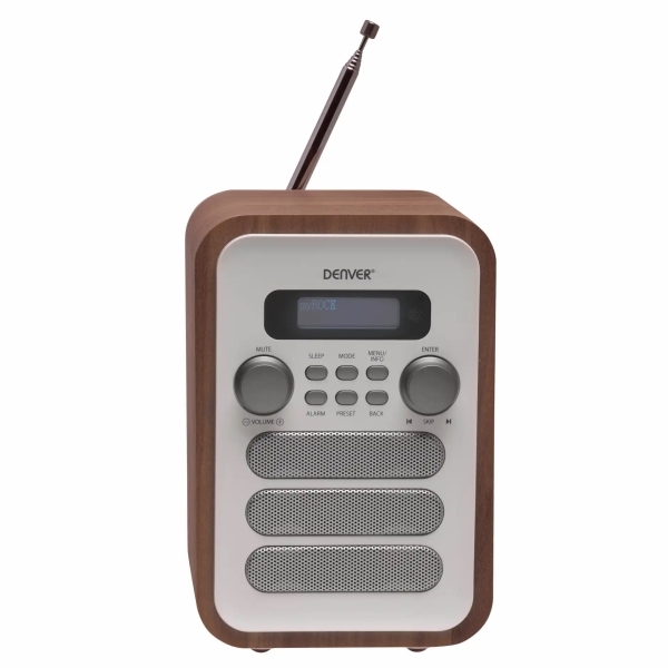 Denver Ραδιόφωνο Ρεύματος DAB+ με Bluetooth Καφέ/Λευκό DAB-48W WHITE