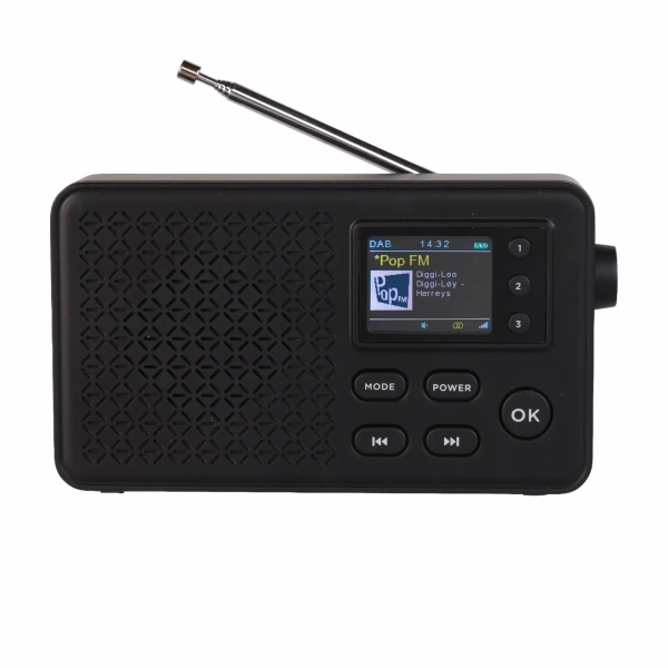 Denver Φορητό Επαναφορτιζόμενο Ραδιόφωνο DAB+/FM με Bluetooth Μαύρο DAB-57