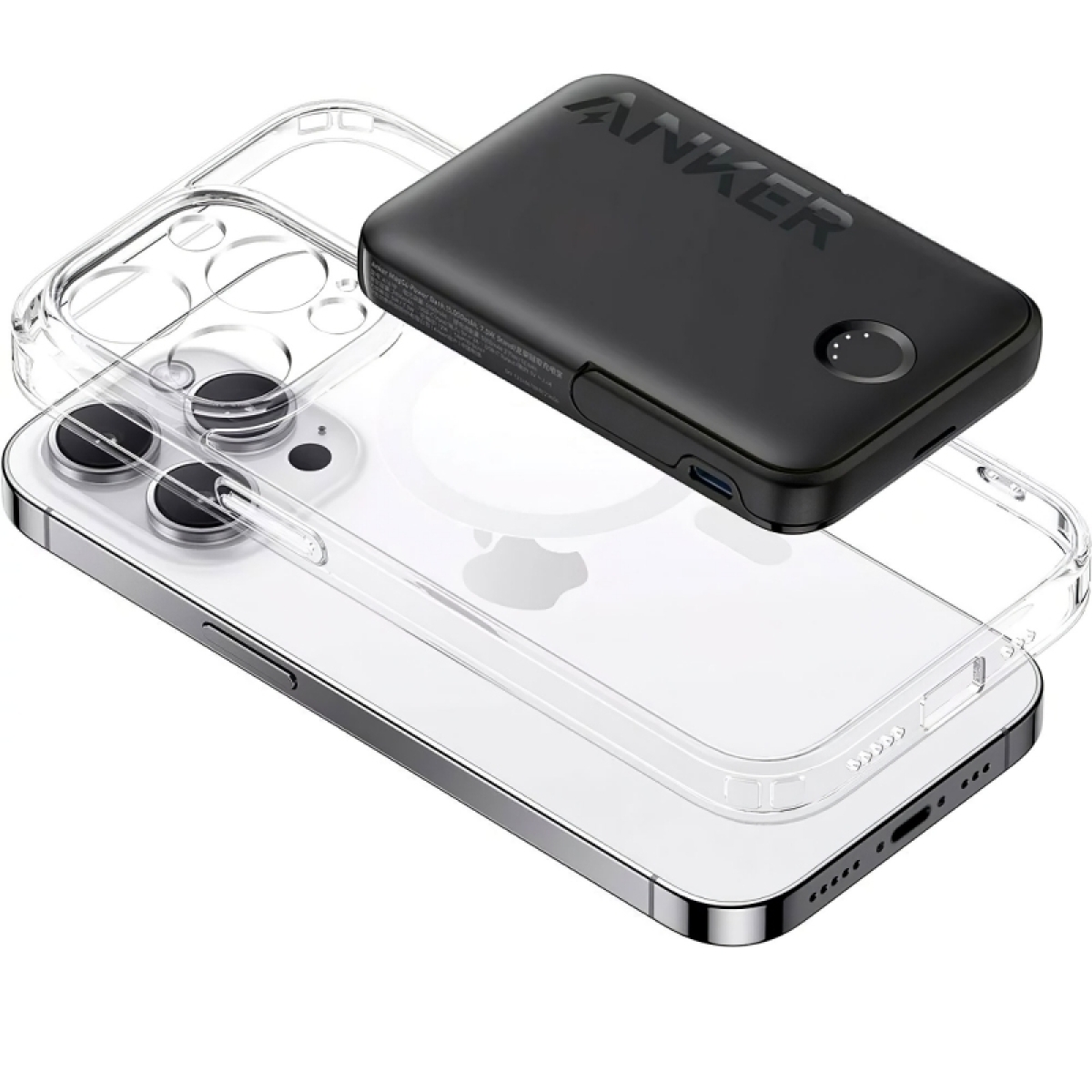 Anker PowerCore MagGo 322 MagSafe Power Bank 5000mAh με Θύρα USB-C Μαύρο - Image 2