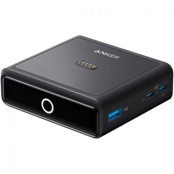 Anker Βάση Φόρτισης με Θύρα USB-A και 2 Θύρες USB-C 100W Power Delivery σε Μαύρο χρώμα (Prime)