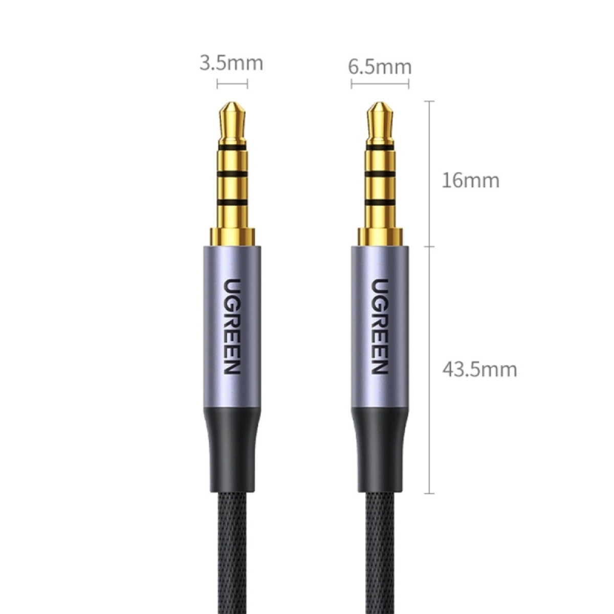 Ugreen Καλώδιο Ήχου TRRS 3.5mm male - 3.5mm male Μαύρο 2m 20782 - Image 4