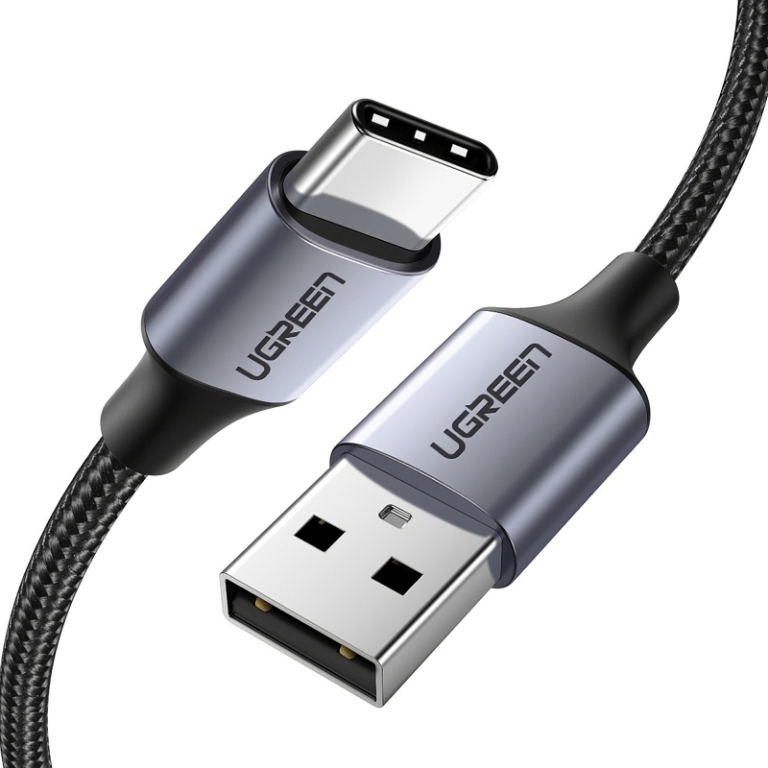 Ugreen US288 Braided USB 2.0 Cable USB-C male - USB-A 18W Μαύρο 3m 60408