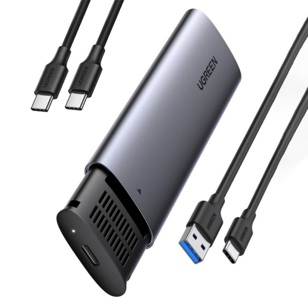 Ugreen CM400 Θήκη για Σκληρό Δίσκο M.2 SATA III με σύνδεση Type-C σε Γκρι χρώμα