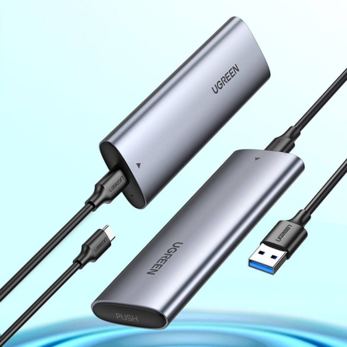 Ugreen CM400 Θήκη για Σκληρό Δίσκο M.2 SATA III με σύνδεση Type-C σε Γκρι χρώμα - Image 3