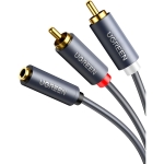 Ugreen Καλώδιο Ήχου 3.5mm female - RCA male Μαύρο 1m 10588