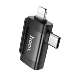 Hoco OTG 2in1 Μετατροπέας Lightning / USB-C male σε USB-A female 1τμχ - Image 2
