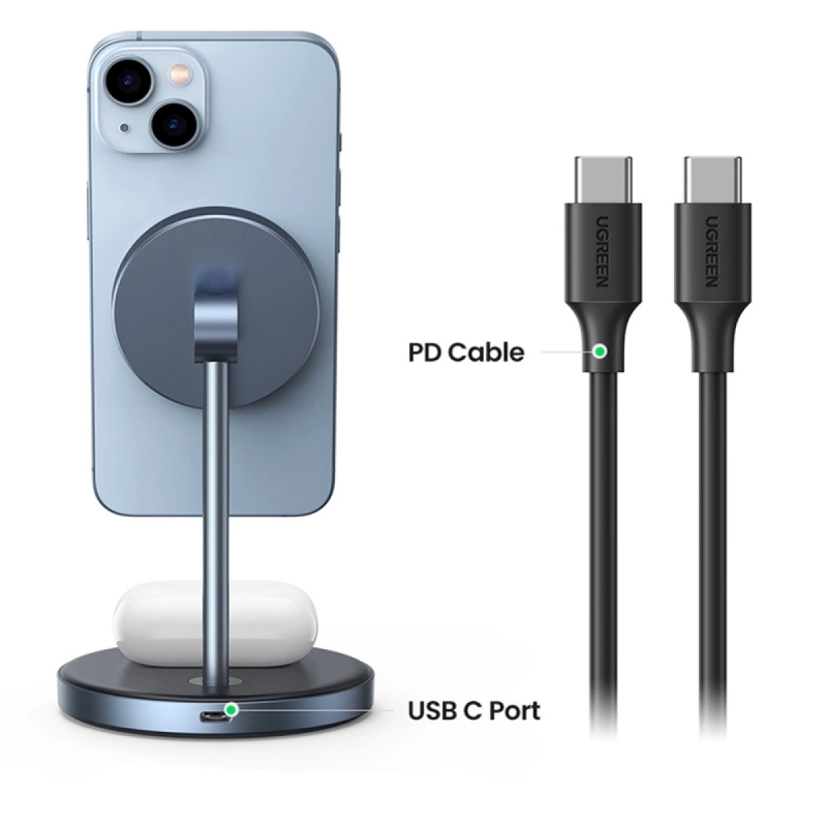 Ugreen Φορτιστής Magsafe Power Delivery Μαύρος (90668) - Image 2