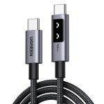 Ugreen LED USB 2.0 Cable USB-C male - USB-C 100W PD Μαύρο 2m 35512