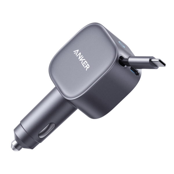 Anker Φορτιστής Αυτοκινήτου 75W Γρήγορης Φόρτισης με μία Θύρα: 1xType-C μαζί με Καλώδιο Type-C Μαύρο Χρώμα