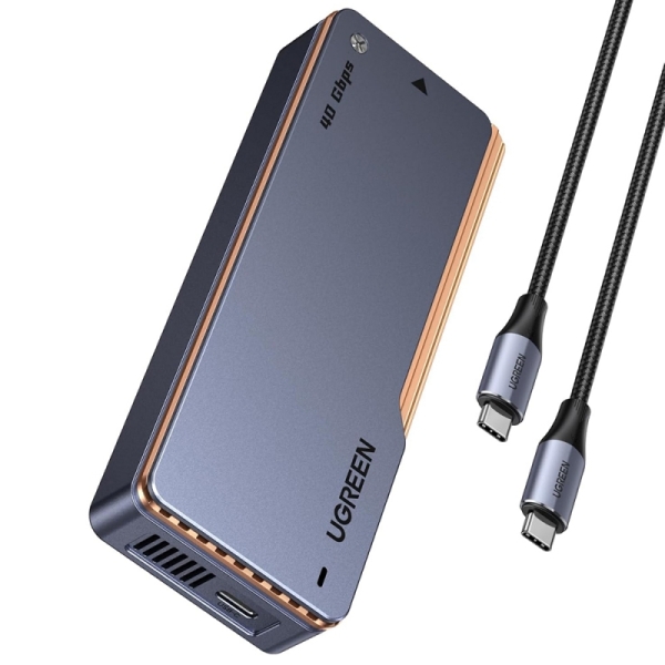 Ugreen D703 Θήκη για Σκληρό Δίσκο M.2 SATA III NVME με σύνδεση SATA / Thunderbolt Μαύρη