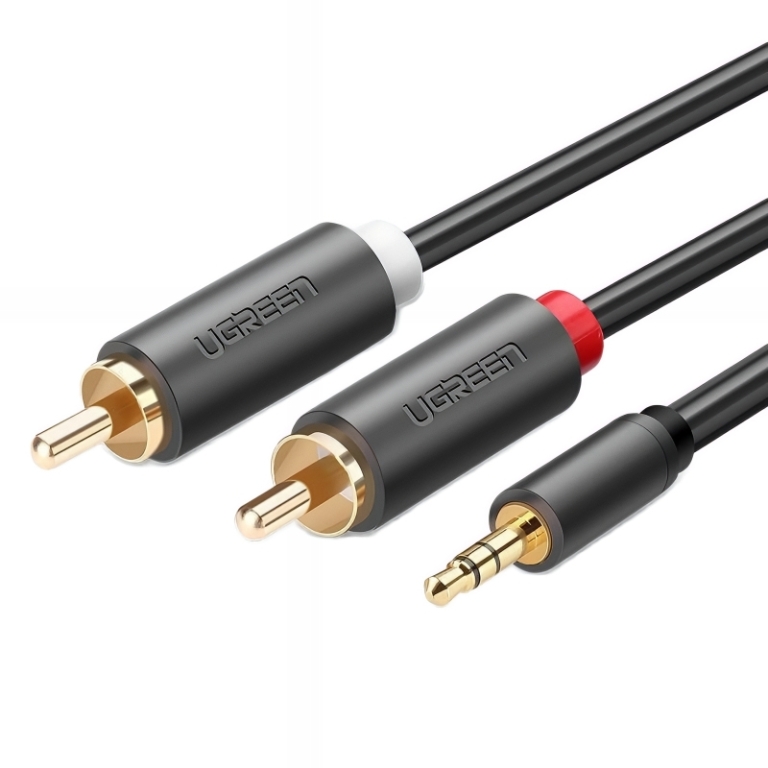 Ugreen Καλώδιο Ήχου 3.5mm male - RCA male Μαύρο 1.5m 10511