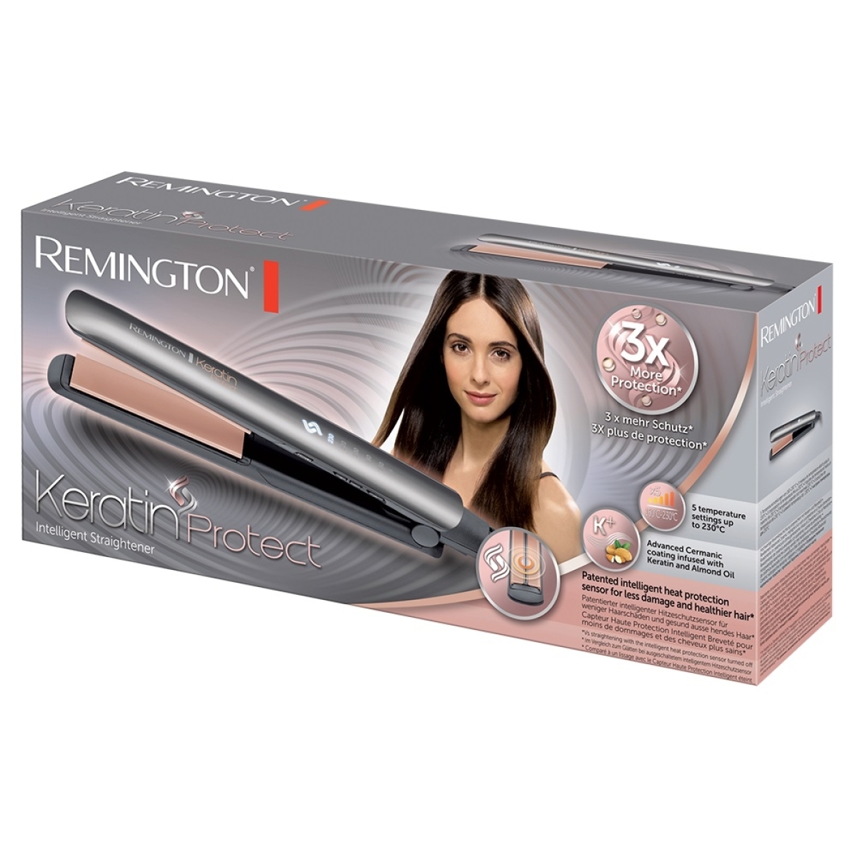 Remington Keratin Protect Intelligent Πρέσα Μαλλιών με Κεραμικές Πλάκες S8598 - Image 2