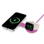 Twelve South ButterFly SE 25W Ασύρματος Φορτιστής 2 Θέσεων iPhone/AppleWatch Συμβατός με Magsafe Translucent (Fuchsia) TS-2634 - Image 2