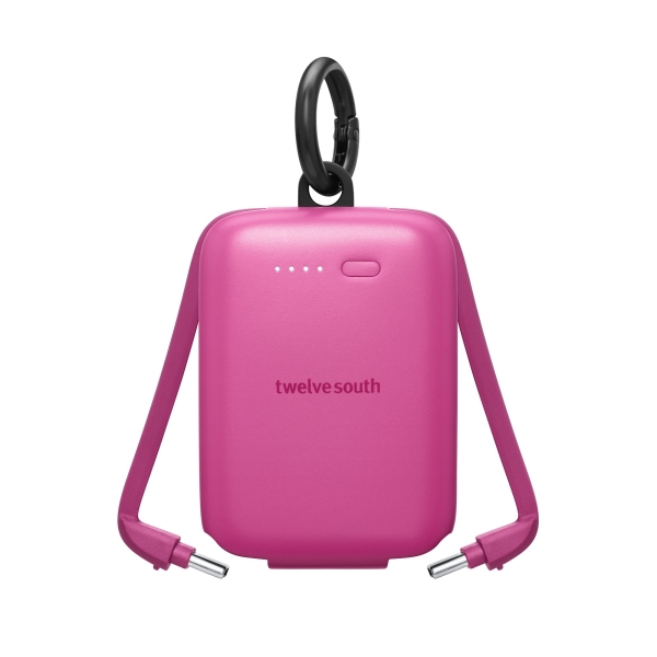 Twelve South PowerClip Power Bank 2000mAh (Fuchsia) TS-2676