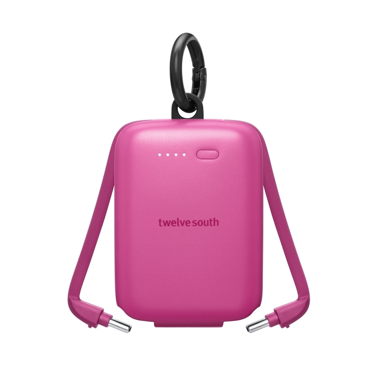 Twelve South PowerClip Power Bank 2000mAh (Fuchsia) TS-2676