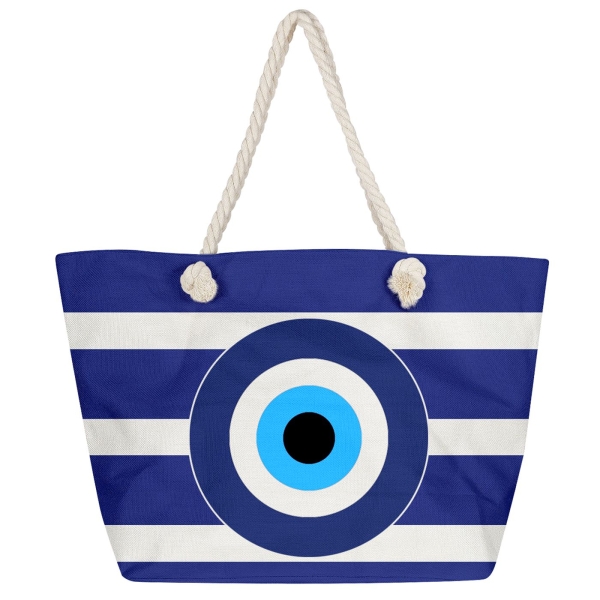 Τσάντα Παραλίας Μεγάλη με Μάτι 55x34x17cm SummerTiempo 622550 - 1 τμχ